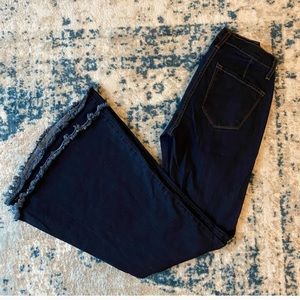 Judy Blue high waisted flare jeans with frayed hem